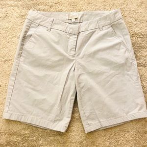 J Crew Gray Chino Bermuda Shorts NWOT Size 4